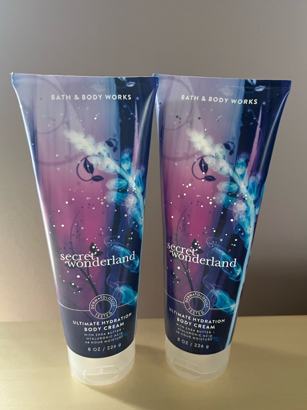 Two Bath & Body Works Secret Wonderland Body Creams Retired Scent